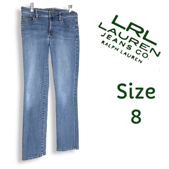 LRL Lauren Jeans Co. Ralph Lauren Straight Leg Med Wash Size 8 - Picture 7 of 16